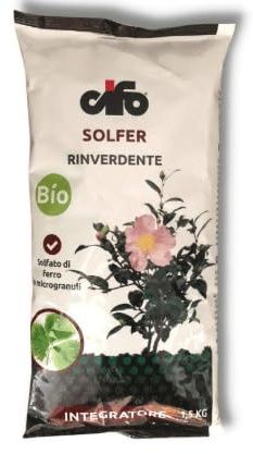 Solfer Concime Rinverdente, Solfato di Ferro Bio, 1,5 kg