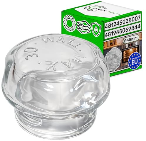 Backofenlampe Abdeckung Ø 48 mm aus Glas 481245028007 für Whirlpool