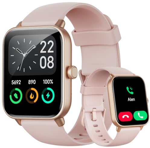 Smart Watch da donna, 1,8 pollici, HD, compatibile con iPhone/Samsung/Android- rispondere/effettuare chiamate, Alexa integrato, frequenza cardiaca/SpO2/monitoraggio del sonno