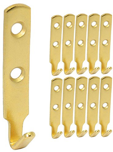 10x Extra Large Brass Picture Hooks - Heavy Duty Picture/Mirror Hangers