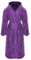 Gräfenstayn® Damen & Herren Kuschelfleece Bademantel mit Kapuze Größe S-XXXL mit Öko-Tex Standard 100 Flanell Fleece (M, Lila)