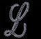TShirt Showroom 4 Fancy letter L Hotfix Rhinestone Diamante Iron on Transfer Motif Applique