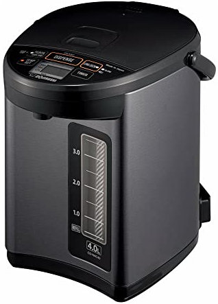ZOJIRUSHI CD-NAC40BM Micom Water Boiler & Warmer, 4.0 Liter, Metallic Black