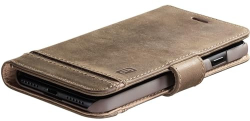 cellularline - Supreme - iPhone 12 Mini - Smartphone-Tasche mit Taschen aus echtem Leder - Braun