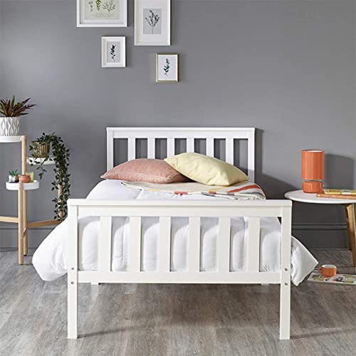 Aspire Beds Shaker-Bettgestell, Massivholz, 90 x 190 cm, Weiß