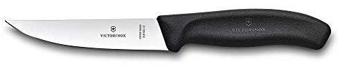 Victorinox Swiss Classic Tranchiermesser, 12 cm, Ergonomischer Griff, Schmale Klinge, Schwarz