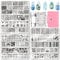 BUDOCI Stamping Kit - 12Pcs Template Set, 2 Stampers, 2 Scrapers, Plate Storage Bag Organizer for Nail Art