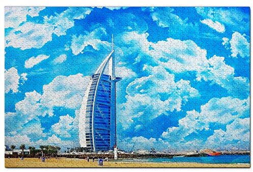 Uae Burj Al Arab Dubai Puzzle für Erwachsene 1000 Teile Holz Reise Geschenk Souvenir