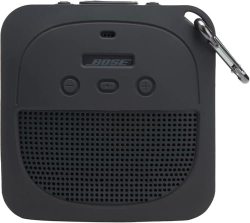 Aenllosi Funda de Silicona para Altavoz Bluetooth Bose soundlink Micro, Negro(Solo Funda)