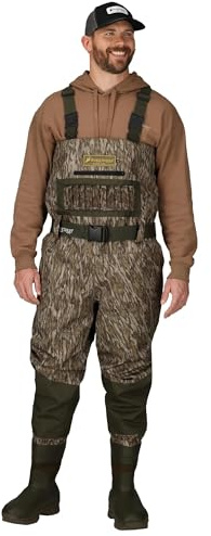 FROGG TOGGS Men's Standard Grand Refuge 3.0 Bootfoot Hunting Wader with Removable Insulation Liner, Mossy Oak Bottomland, 12