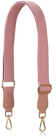 Allzedream Purse Straps Replacement Crossbody Bags Handbag Wide Canvas Leather Adjustable (Pink)