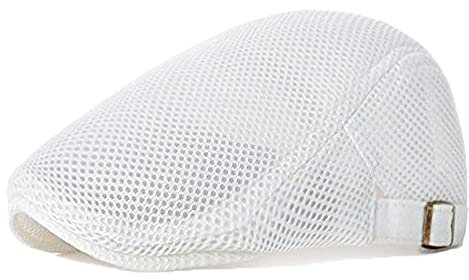 YAMEE Sonnenhut Barett Herren Sommer atmungsaktive Mesh, Schiebermütze Damen,Unisex Beret Schirmmütze Flatcap Sportmütze Gatsby Newsboy Cap, Barette Cap, Größe 56cm-60cm