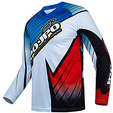 Hotlion Radtrikot Herren Fahrradtrikot für Männer Mountainbike MTB Trikot Langarm Offroad Fahrradbekleidung Motorrad Trikot Downhill BMX Dirt Bike Shirts Rennbekleidung