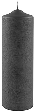 Fink Candle Stumpenkerze,gebürstet,grau Höhe 25, Ø 8cm 123197