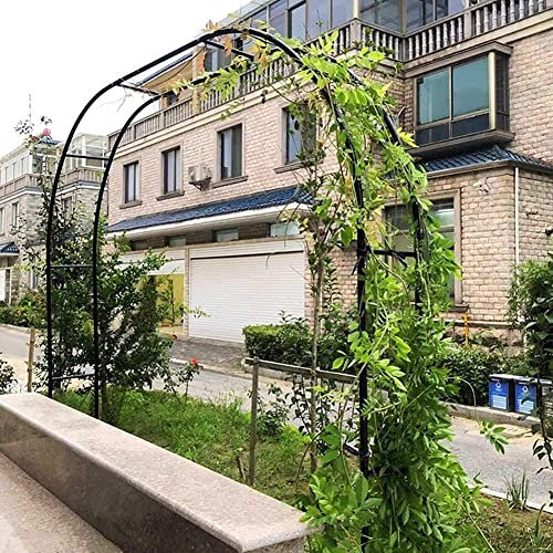 1.2Mx2.2M 3.5MX2.2M Arche De Jardin Robuste, Arche A Rosiers En Métal, Treillis De Arceau De Mariage, Diamètre Du Tuyau: 19 Mm, Facile A Assembler, Pour Plantes Grimpante,Le Noir,Noir,1.4*2.3m