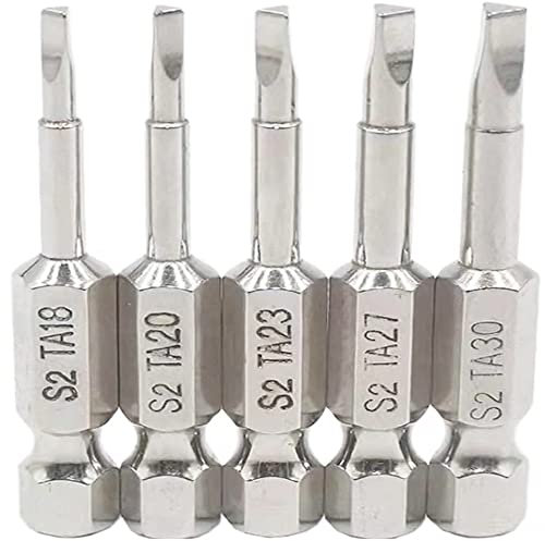 通用 Fongmore 5 piezas 50mm 1/4 vástago hexagonal magnético cabeza triángulo juego de puntas de destornillador S2 acero puntas de destornillador Triángulo taladro