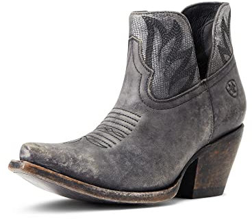 ARIAT Hazel-Stivali Western, Donna, Naturally Distressed Nero Argento Metallizzato, 36 EU