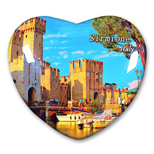 Italien Sirmione Kühlschrankmagnet Kühlschrank Aufkleber Kollektion Dekorativer Magnet Reise Souvenir Herzform Kristallglas