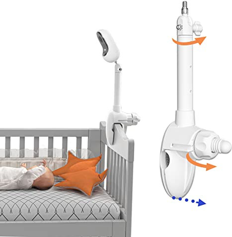 SkingHong Babyphone Halterung für Owlet Cam - 360° Verstellbar, Stabil und Langlebig, Speziell für Babybetten, Keine Bohrinstallation