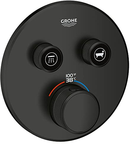 GROHE 291372430 Grohtherm Smartcontrol Vanne thermostatique double fonction avec module de commande, noir mat