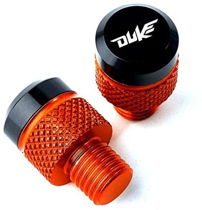 Motorrad M10 * 1,25 CNC Spiegel Lochstopfen Schrauben Abdeckkappen Gewinde Adapterschrauben for Duke 125 200 250 390 690 990 1190 1290 (Color : Orange)