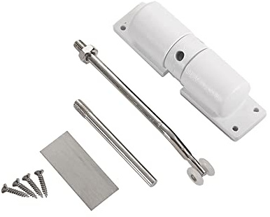 Automatischer Türschließer, leise, automatische Schließung, Oberflächenmontage, feuerfeste Verriegelung, Fliegengitter zum automatischen Schließen der Tür, Weiß