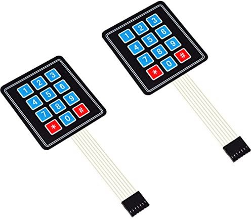 DIYables Keypad 3x4 for Arduino, ESP32, ESP8266, Raspberry Pi, 2 Pieces