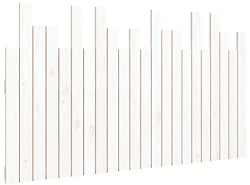 vidaXL Wand Kopfteil Bettkopfteil Betthaupt für Bett Schlafzimmerbett Bettzubehör Holzkopfteil Wandmontage Weiß 140x3x80cm Massivholz Kiefer