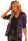 Allegra K Damen Pailettenjacke Glitzer Elegant Blazer Langarm Pailletten Party Club Offen Jacke Jacken Blau Lila M