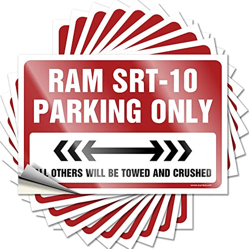 Dsoluuing Car Stickers Ram Srt-10 Parking Only Funny Sticker 10 Pcs Car Stickers for Men Window Stickers for Car (Size : 6X9CM)