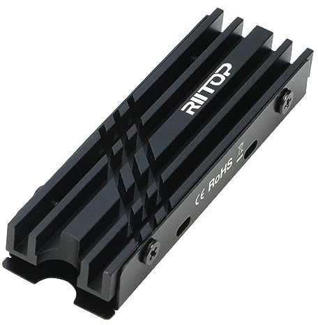 M.2 SSD Heatsink, RIITOP NVMe Heat Sink for NVMe or SATA-Based 2280 SSD Cooler