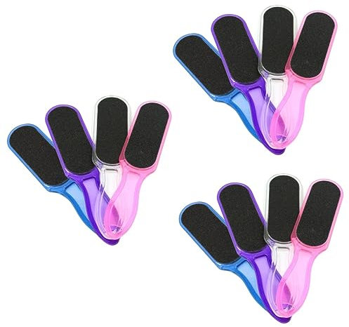 minkissy 12pezzi Raspa Per Piedi Doppia Faccia Strumento Per Pedicure Pietra Matte Rimozione Morta Manutenzione Per Talloni Screpolati Colore Random