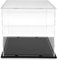 Schaukasten Vitrine Acryl Vitrine mit schwarzem Boden, Sammelvitrine, Acrylbox für Wohnzimmer, Schlafzimmer und Büro (15 x 15 x 15 cm)