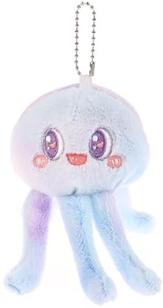 SUMKTO Niedliches Octopus Plüsch Tier Cartoon Tie-Farbstoff Quallen Anhänger weich gefüllte Puppe Schlüssel anhänger Rucksack Auto Tasche Schlüssel Ring Dekor Kind Geschenk