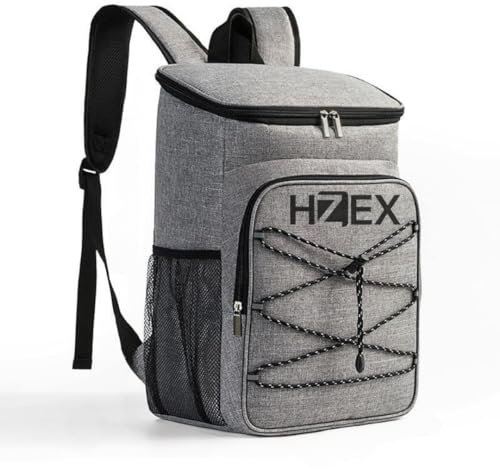 HZEX Mochila térmica de 25 litros, lonchera aislada con bolsa de hielo, función de calefacción y refrigeración, gran capacidad, impermeable y duradera para senderismo, camping, pesca, picnic
