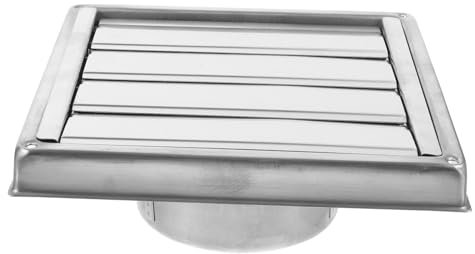 OSALADI Außentrocknerentlüftung Für Die 304 Edelstahl Lamellenentlüftungsabdeckung Wetterfeste Außenbelüftung