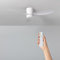 TECHBREY - Ventilador de Techo Silencioso Weimar 132cm | Motor DC Eficiente | Control Remoto | Luz LED Opcional | 6 Velocidades | Uso Interior y Exterior, Blanco, Control Remoto Con Luz, Metal