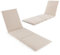 COSTWAY Coussin Bain de Soleil, Coussin Épais pour Chaise Longue d'Extérieur, Matelas Pliable pour Transat Extérieur, Sangles de Fixation à Crochets et Boucles, Beige, 182 x 59 x 4,5 cm (Beige)