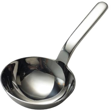 Short Handle Round Soup Spoon,Stainless Steel Soup Spoon,Round Serving Spoon,Large Head Serving Spoon,Korean Style Soup Ladle for Kitchen