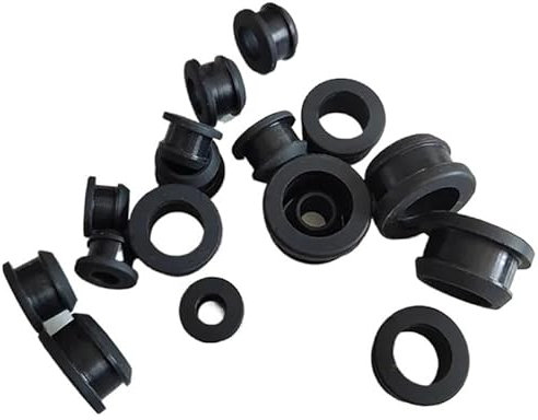 Cherrynight XLJP 10Pcs Black Rubber Silicone Grommets Snap On Through Hole Inserts Plug Wire Protector Ring Seal Rings 4.5mm-50.6mm(A-26mm(E 21))