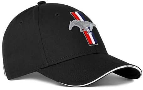 Ford Mustang Logo rPET Baseball Cap Schwarz verstellbar