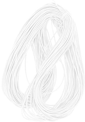 BELLIFFY 1 Roll Elastic Cord Elastic Cord Black Elastic Band Green Scrunchies Jewels for Crafts Bracelets Making Cord Elastic Bead Cord Jewelry Elastic Line Bungee Cord Small Latex White