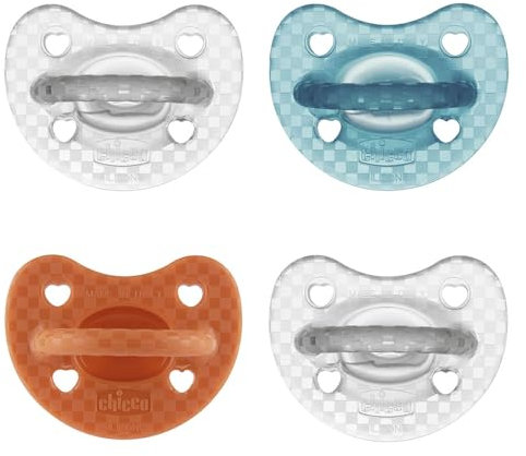 Physioforma Gommotto Luxe, Ciuccio In Silicone 16-36 Mesi, Gommotto Morbido E Delicato, Supporta La Respirazione Fisiologica, Favorisce il Corretto Sviluppo della Bocca, 4 Pezzi, Offerta Convenienza