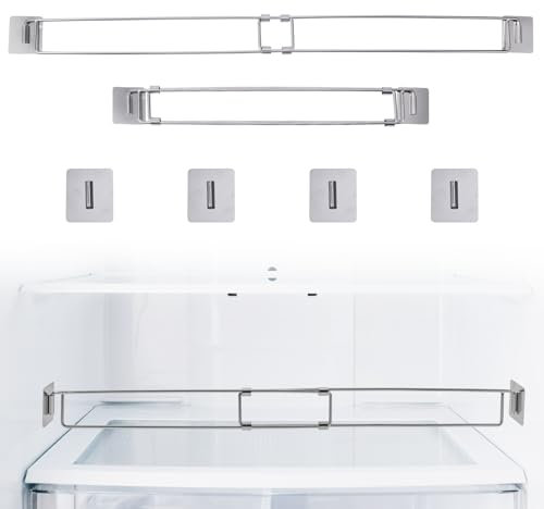 XIHIRCD 2 Stück RV Kühlschrankstangen, Kühlschrank-Aufbewahrungsstange RV-Kühlschrank-Regalstangen Haltestangen Wohnmobil Kühlschrank Zubehör zum Halten von Gegenstände Lebensmitteln und Getränken