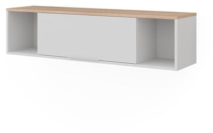 Vicco Wandregal Betti, hängendes Regal, Weiß/Sonoma, 120 x 30 cm