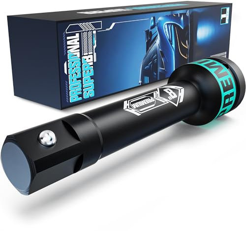 KIRXST 1 Impact Socket Extension Bar, Drive Extension Bar 200 mm CR-V Steel Wrench Extender for Manual Pneumatic Torque Wrench