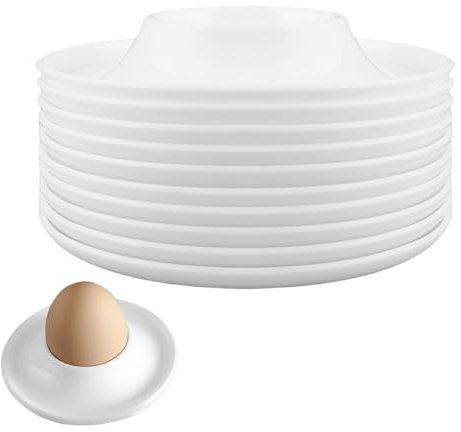 Helweet Coquetier, Porte-Oeufs, Support D'oeufs, Plateau D'oeufs, Distributeur Oeuf, Rangement Oeuf Frigo pour Contenir des Œufs Durs et Mous, Adaptés Au Lave Vaisselle, 10 Pièces