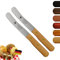 Solingen Messer, 2er Set Buche Holzgriff, Wellenschliff, Premium Buckelmesser, Klinge rostfrei 11cm - Küchenmesser, Brotmesser, Frühstücksmesser, Dünnschliff & Handabzug, Made in Germany
