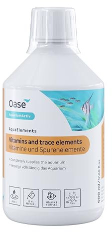 Oase AquaElements Vitamine+Spurenelem. 500 ml - essenzielle Makro- und Spurenelemente, gegen Mangelerscheinungen bei Fischen
