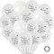 Weiße Trauer Beerdigung Luftballons Set - 12 Zoll Gedenken Latexballons für Abschied Begräbnis und Trauerfeier, Gedenkballons mit Wir vermissen dich In ewiger Liebe Aufdruck